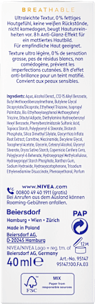Sonnenfluid Gesicht derma skin clear UV Fluid mit Niacinamid, LSF 50+, 40 ml