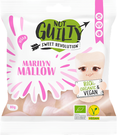 Fruchtgummi, Marilyn Mallow Vanille, 80 g NOT GUILTY