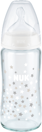 Babyflasche aus Glas First Choice, weiß, 0-6 Monate, 240 ml, 1 St NUK