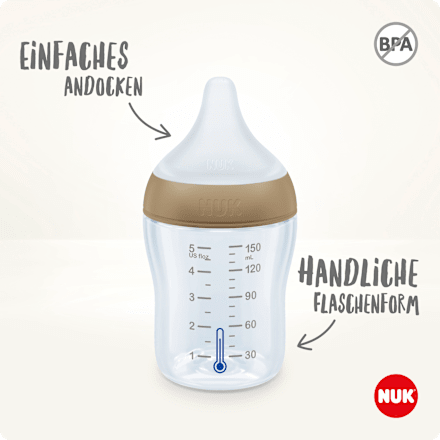 Babyflasche aus Glas Perfect Match, weiß, von Geburt an, 120 ml, 1 St NUK