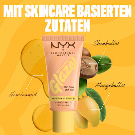 Foundation Buttermelt Glaze mit LSF 30, 01 Whipped Butta, 30 ml