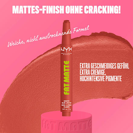 Lippenstift Fat Matte Smooth 04 Rose Robe, 2 g
