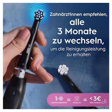 Aufsteckbürsten iO Sanfte Reinigung schwarz, 4 Anzahl