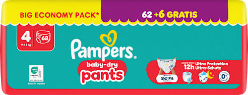Baby Pants Gr. 4 (9-15 kg) Big Economy Pack, 68 St