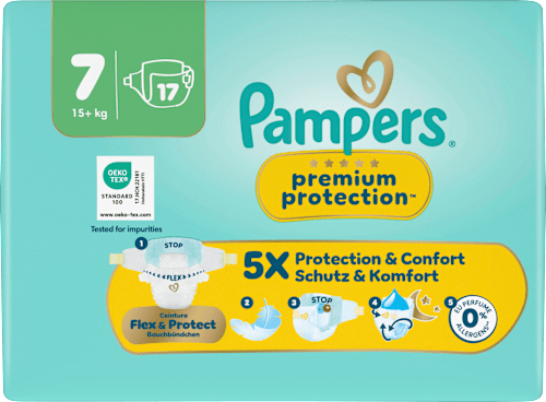 Windeln Premium Protection Gr. 7 XL (15+ kg), 17 St
