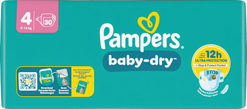 Windeln Baby Dry Gr.4 Maxi (9-14 kg), 30 St Pampers