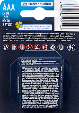 Batterien Power Micro AAA, 8 St