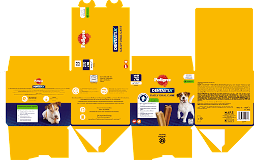 Hondenkauwsnack Dental Care DentaStix voor kleine honden, multipack (10x7 stuks), 1,1 kg