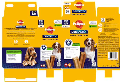 Hondenkauwsnack Dental Care DentaStix voor middelgrote honden, Multipack (28 stuks), 720 g