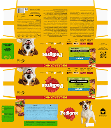 Nassfutter Hund gemischte Selektion in Sauce, Megapack (40x100 g), 4 kg