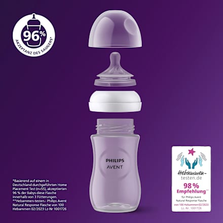 Babyflasche Natural Response weiß, ab dem 6. Monat, 330 ml, 1 St