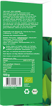 Schokolade, Vollmilch, 100 g