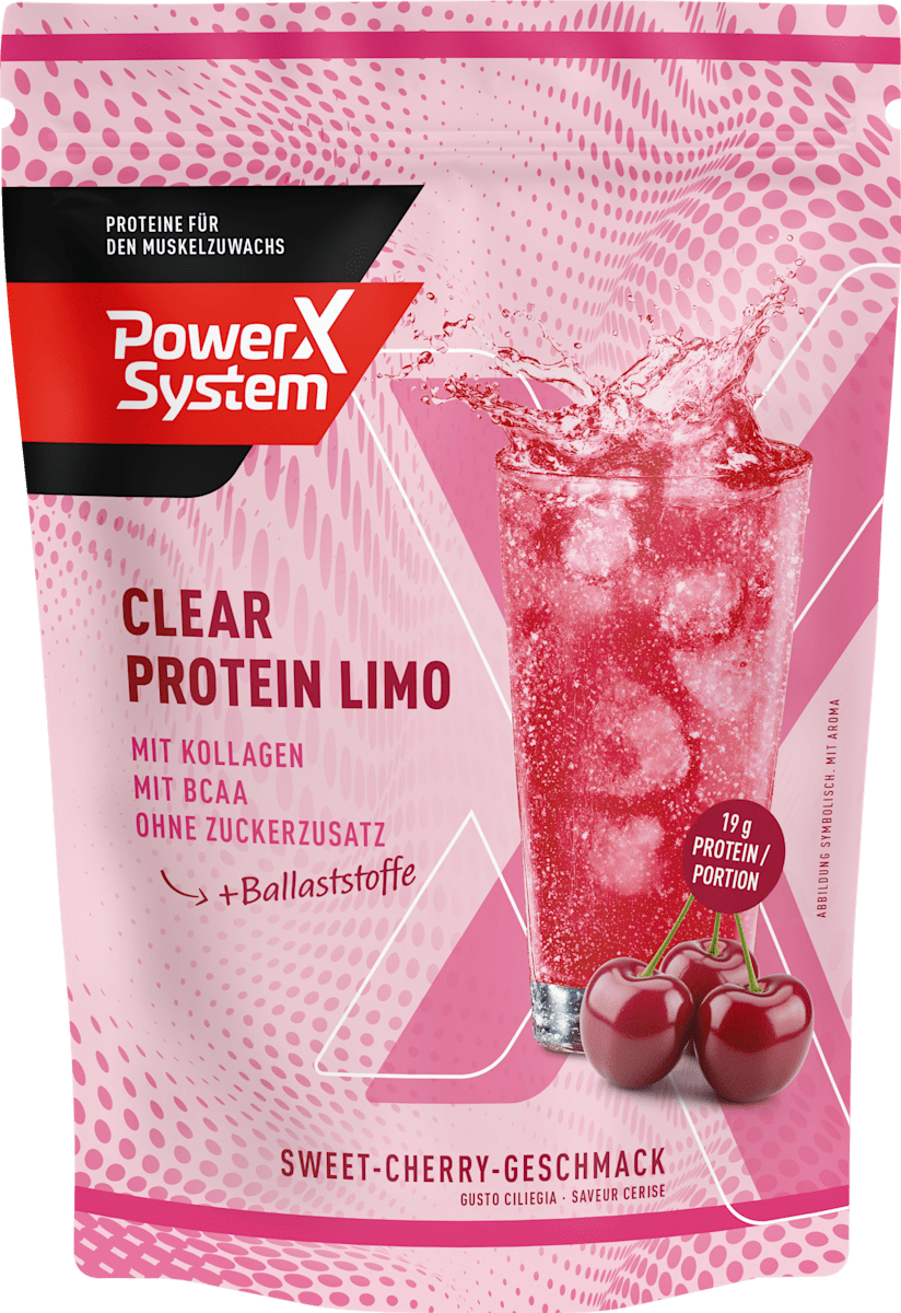 Power System Proteinpulver, Clear Protein Limo Sweet-Cherry-Geschmack, 300 g