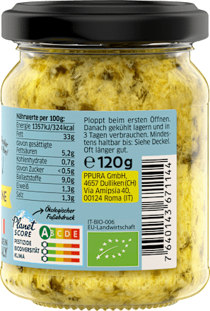 Pesto, artisjokken & citroen, 120 g