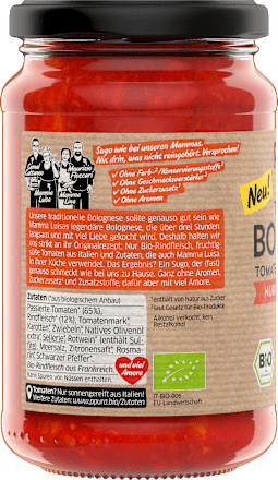 Tomatensauce, Bolognese mit Rindfleisch, 340 g