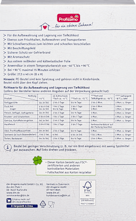Diepvrieszakken 5 l met snelsluiting, 6 stuks