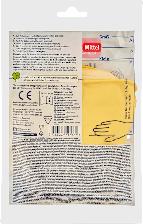 Huishoudelijke handschoenen universeel medium (1 paar), 1 stuk