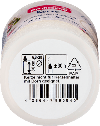 Kerze rustik 80/68 elfenbein, 1 St Profissimo