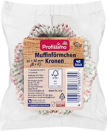 Muffinvormpjes kroontjes, 40 stuks