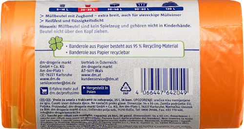 Prof. 25 l Müllbeutel mit Zugband, 26 St