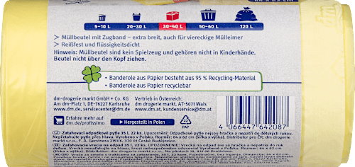 Prof. 35l Müllbeutel mit Zugband, 22 St