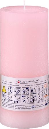 Rustikkerze 160/68 Rosa, 1 St