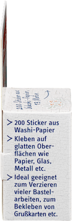 Sticker Washi auf Rolle 13 Motive, 1 St