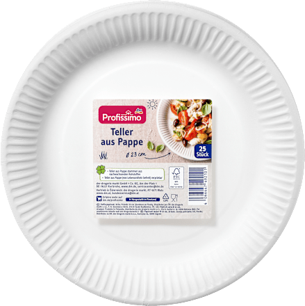 Teller aus Pappe, 25 St Profissimo