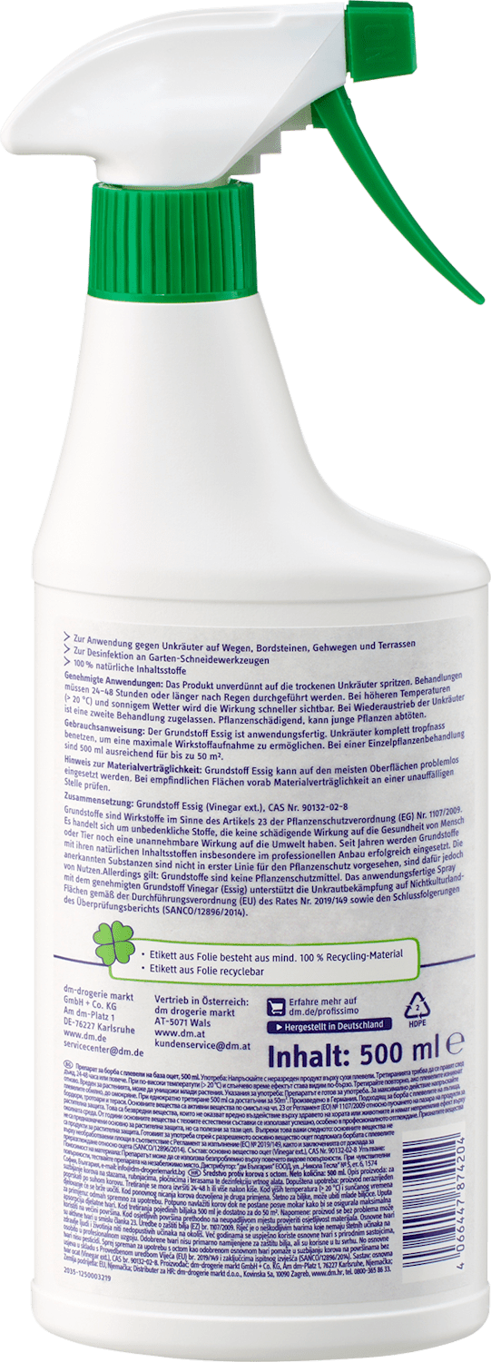 Onkruidverdelger op azijnbasis, 500 ml