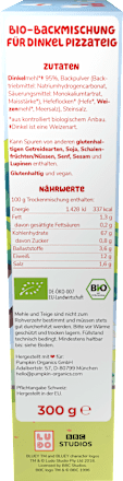 Backmischung Bluey Pizzateig Dinkel ab 3 Jahren, 300 g