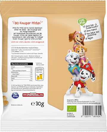 Kindersnack Paw Patrol Knusper Pfoten ab 3 Jahren, 30 g