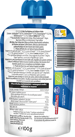 Quetschie Helden, Erdbeere, Himbeere & Vollkorn-Hafer, 12 Monaten, 100 g