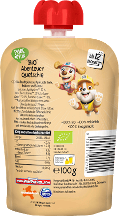 Quetschie Paw Patrol Apfel, rote Beete, Erdbeere & Banane ab 12 Monaten, 100 g