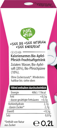 Saft Trinkzauber Apfel & Pfirsich, ab 3 Jahren, 200 ml