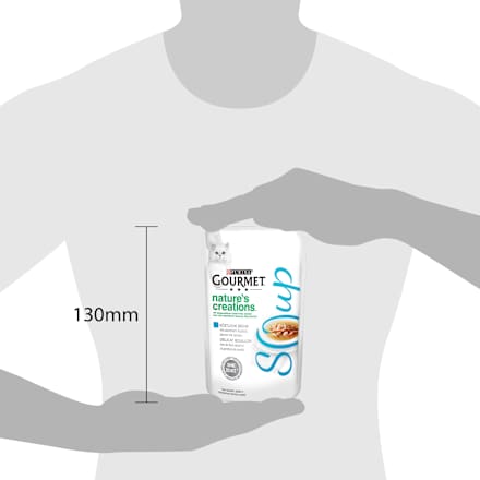 Nat kattenvoer met tonijn & garnalen in bouillon, soep, 40 g