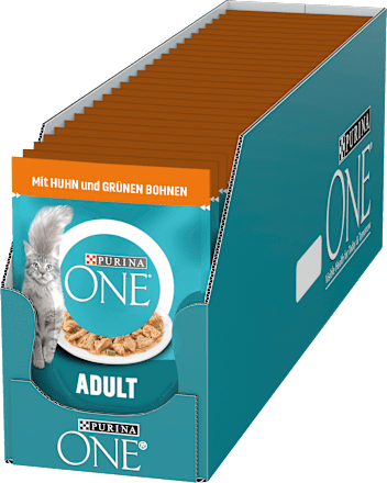 Nat kattenvoer met kip & sperziebonen in saus, 85 g
