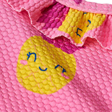 Badeanzug mit Ananas-Muster, rosa, Gr. 110/116, 1 St