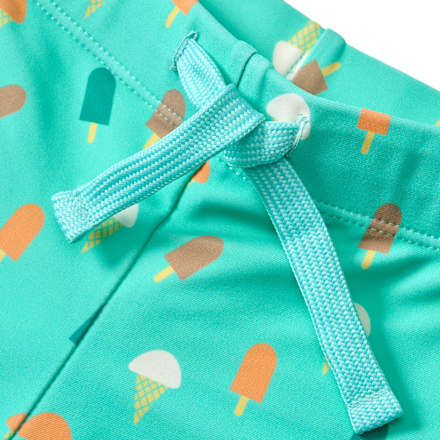 Badehose mit Eis-Muster, grün, Gr. 122/128, 1 St PUSBLU