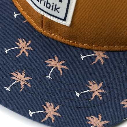 Basecap mit Palmen-Muster, orange + blau, 54/55, 1 St PUSBLU