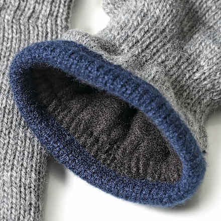 Handschoenen met voering, grijs, maat 3, 1 stuk