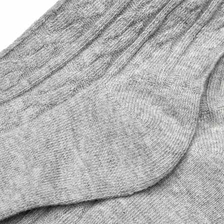 Panty van tricot met kabelpatroon, grijs, maat 110/116, 1 stuk