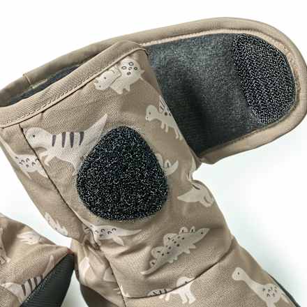 Thermoschuhe mit Dino-Muster, braun, 6-12 Monate