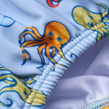 Windelbadehose mit Oktopus-Muster, blau, Gr. 74/80, 1 St