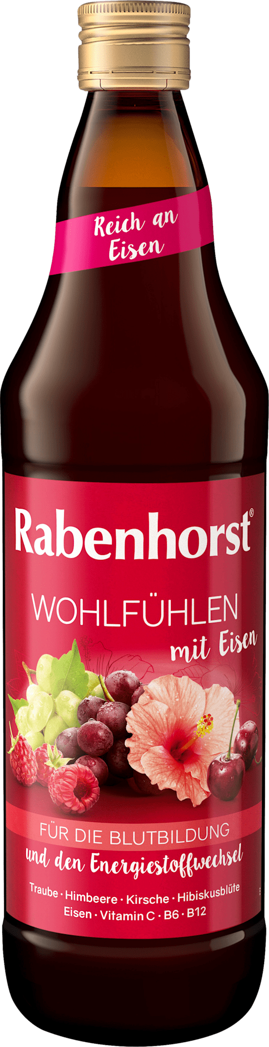 Jus pur Rabenhorst, le bien-être grâce au fer, 700 ml