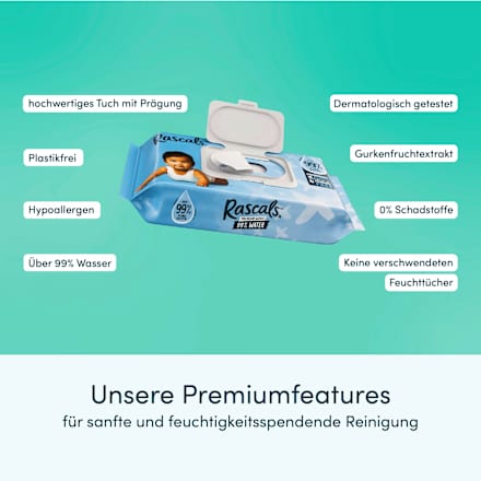 Feuchttücher Premium 99 % Wasser (3x48 St), 144 St