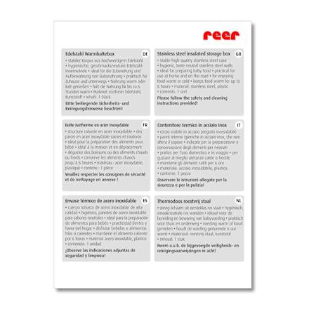 Edelstahl-Warmhaltebox für Nahrung mit Becher, 350ml, 1 St