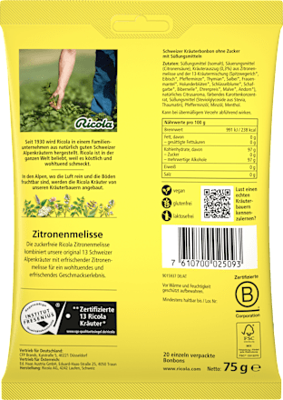Bonbon, Zitronenmelisse, 75 g