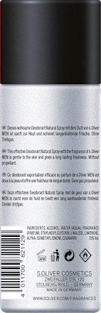 Deo Naturalspray Men, 150 ml s.Oliver