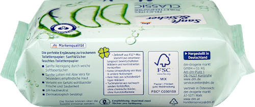 vochtig toiletpapier Aloë Vera Classic, 70 stuks