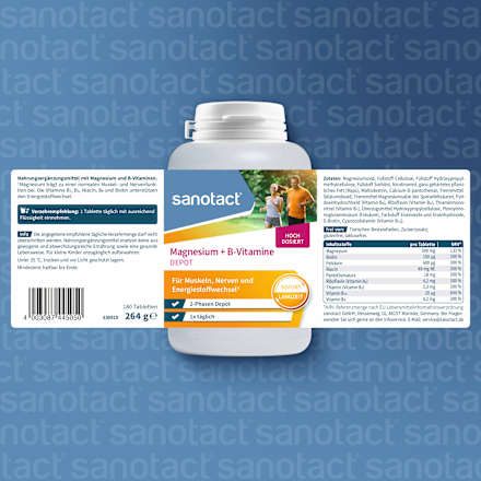 Magnesium 500 + B-Vitamine Tabletten 180 St, 264 g